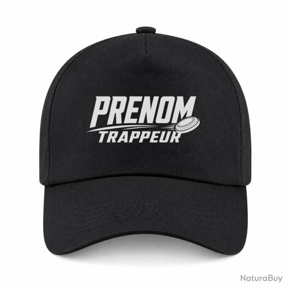 Casquette Ball Trap - Pr�nom personnalis� - Trappeur - Noir