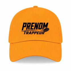 Casquette Ball Trap - Pr&eacute;nom personnalis&eacute; - Trappeur - Jaune