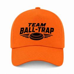 Casquette Ball Trap - Team comp&eacute;tition - Blason plateau - Orange