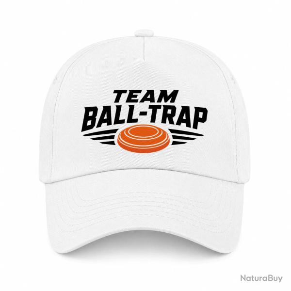 Casquette Ball Trap - Team comp�tition - Blason plateau - Blanc / Orange