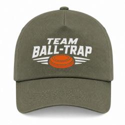 Casquette Ball Trap - Team comp&eacute;tition - Blason plateau - Kaki / Blanc et orange