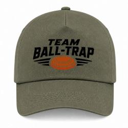 Casquette Ball Trap - Team comp&eacute;tition - Blason plateau - Kaki / Noir et orange
