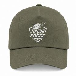 Casquette Ball Trap - Tireur de fosse - Discipline plateau - Kaki / Blanc