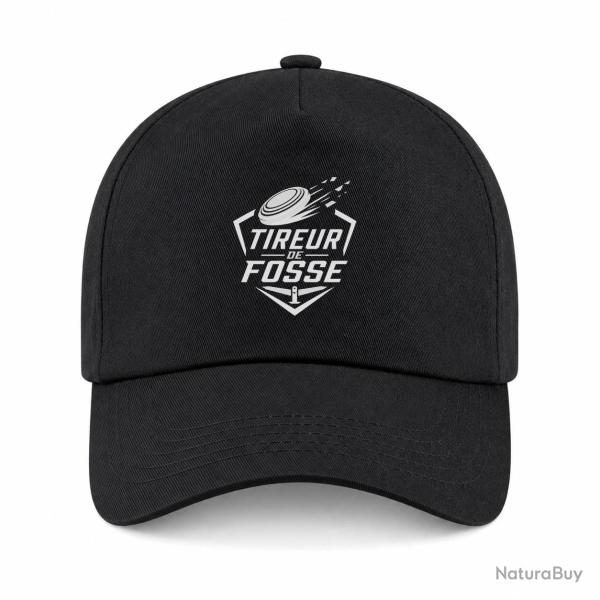 Casquette Ball Trap - Tireur de fosse - Discipline plateau - Noir