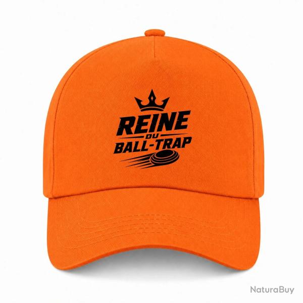 Casquette Ball Trap - Reine du Ball Trap - Couronne - Orange