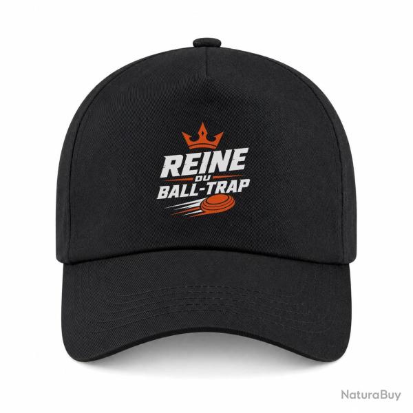 Casquette Ball Trap - Reine du Ball Trap - Couronne - Noir / Orange