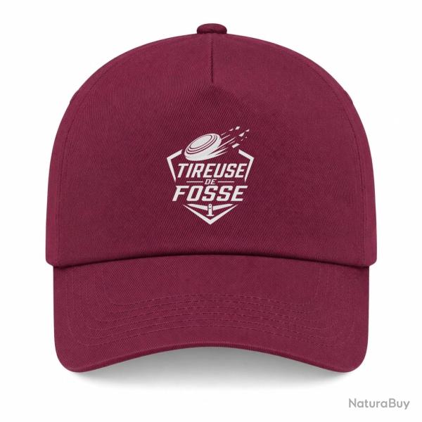 Casquette Ball Trap - Tireuse de fosse - Discipline plateau - Bordeaux