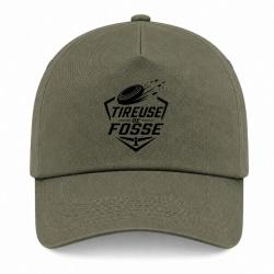 Casquette Ball Trap - Tireuse de fosse - Discipline plateau - Kaki / Noir