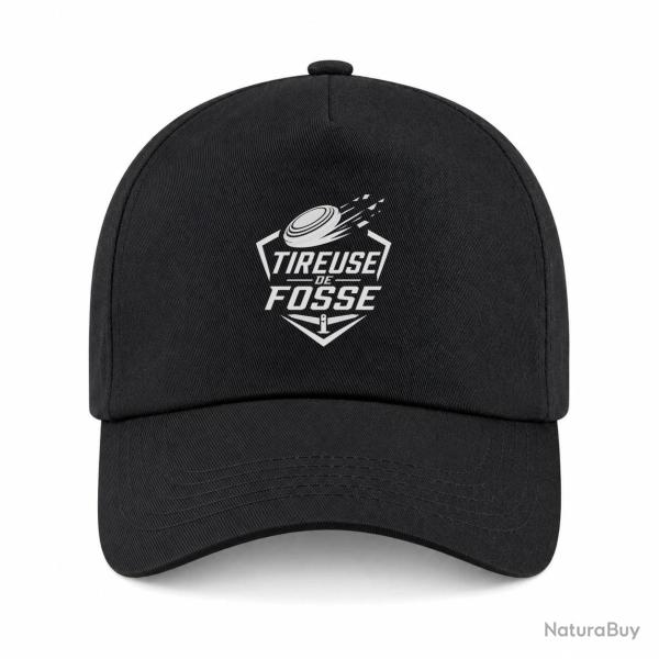 Casquette Ball Trap - Tireuse de fosse - Discipline plateau - Noir