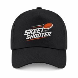 Casquette Ball Trap - Skeet Shooter - Plateaux crois&eacute;s - Noir / Orange