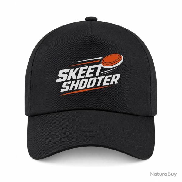 Casquette Ball Trap - Skeet Shooter - Plateaux crois�s - Noir / Orange