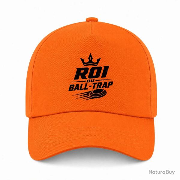 Casquette Ball Trap - Roi du Ball Trap - Couronne - Orange