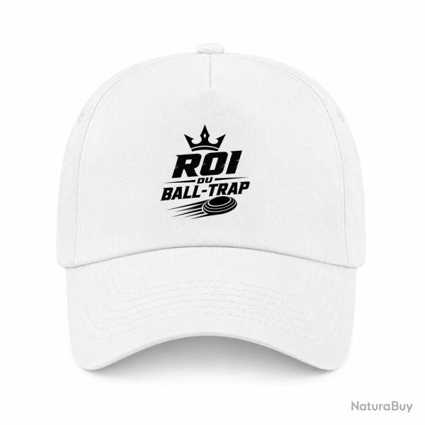 Casquette Ball Trap - Roi du Ball Trap - Couronne - Blanc