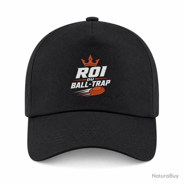 Casquette Ball Trap - Roi du Ball Trap - Couronne - Noir / Orange