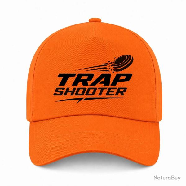 Casquette Ball Trap - Trap Shooter - Fusil sportif - Orange
