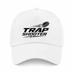 Casquette Ball Trap - Trap Shooter - Fusil sportif - Blanc