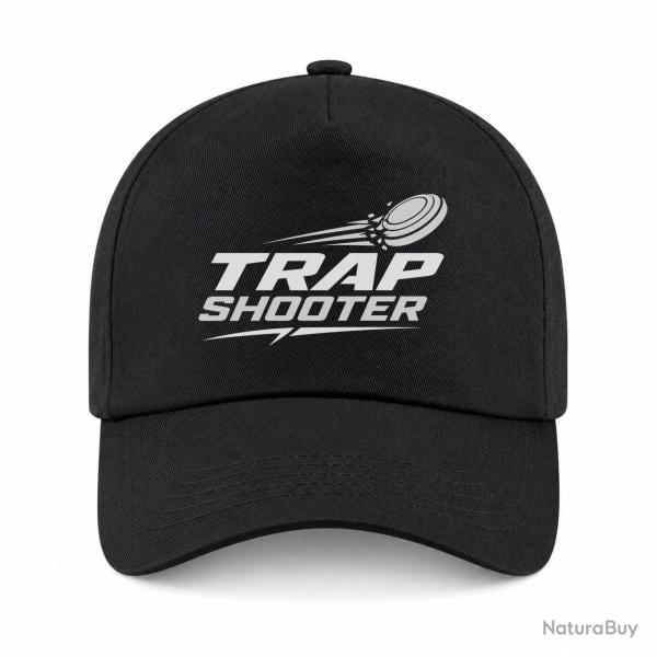 Casquette Ball Trap - Trap Shooter - Fusil sportif - Noir