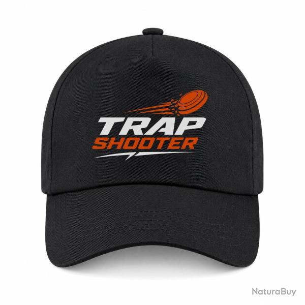 Casquette Ball Trap - Trap Shooter - Fusil sportif - Noir / Orange