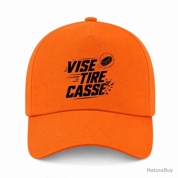 Casquette Ball Trap - Vise, tire, casse - S�quence de tir - Orange