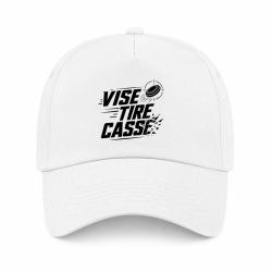 Casquette Ball Trap - Vise, tire, casse - S&eacute;quence de tir - Blanc