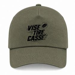 Casquette Ball Trap - Vise, tire, casse - S&eacute;quence de tir - Kaki / Noir