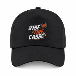 Casquette Ball Trap - Vise, tire, casse - S&eacute;quence de tir - Noir / Orange