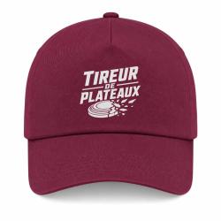 Casquette Ball Trap - Tireur de plateaux - Badge sportif - Bordeaux
