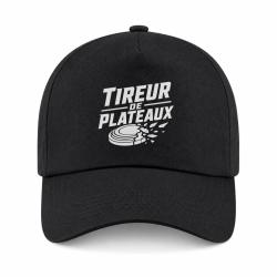 Casquette Ball Trap - Tireur de plateaux - Badge sportif - Noir