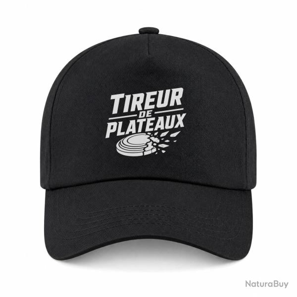 Casquette Ball Trap - Tireur de plateaux - Badge sportif - Noir