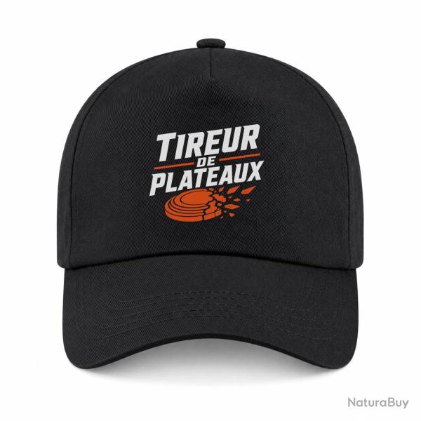 Casquette Ball Trap - Tireur de plateaux - Badge sportif - Noir / Orange