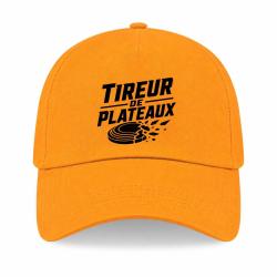Casquette Ball Trap - Tireur de plateaux - Badge sportif - Jaune