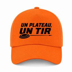 Casquette Ball Trap - Un plateau, un tir - Trajectoire parfaite - Orange