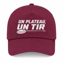 Casquette Ball Trap - Un plateau, un tir - Trajectoire parfaite - Bordeaux