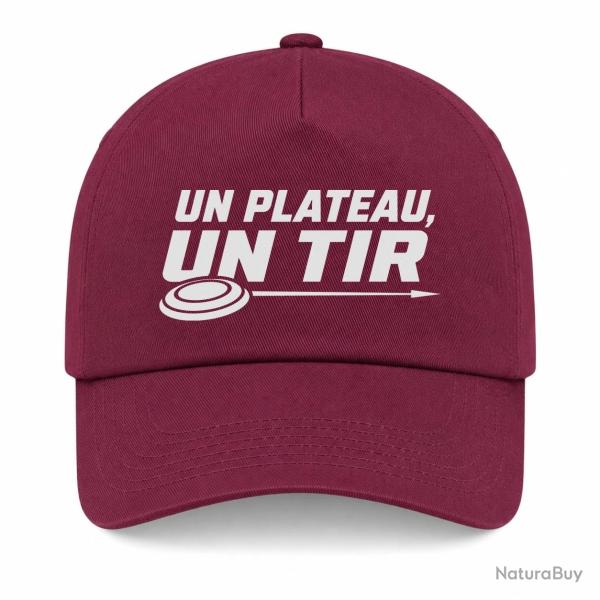 Casquette Ball Trap - Un plateau, un tir - Trajectoire parfaite - Bordeaux
