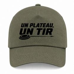 Casquette Ball Trap - Un plateau, un tir - Trajectoire parfaite - Kaki / Noir