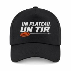 Casquette Ball Trap - Un plateau, un tir - Trajectoire parfaite - Noir / Orange