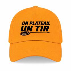 Casquette Ball Trap - Un plateau, un tir - Trajectoire parfaite - Jaune