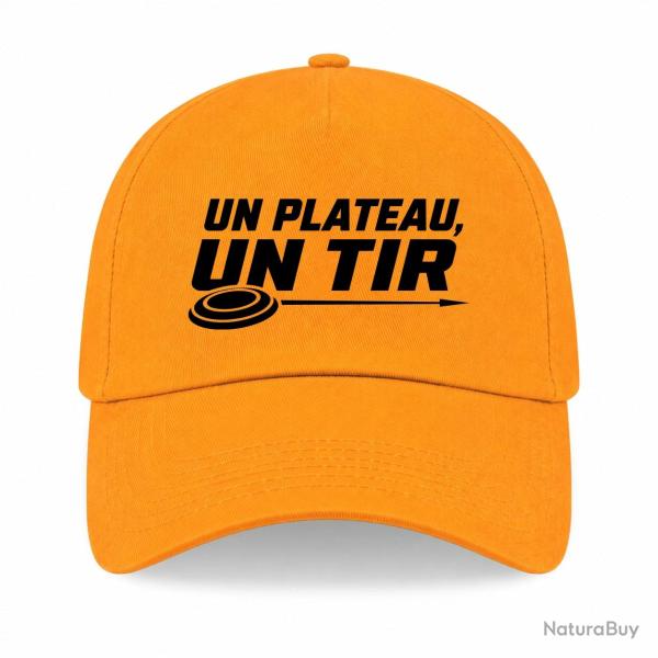 Casquette Ball Trap - Un plateau, un tir - Trajectoire parfaite - Jaune
