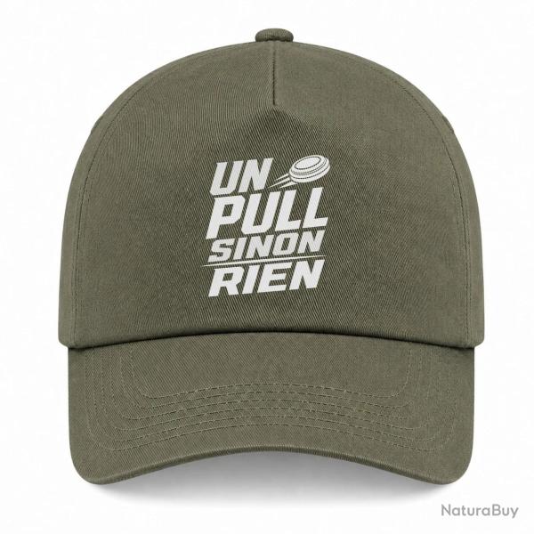 Casquette Ball Trap - Un Pull sinon rien - Slogan - Kaki / Blanc