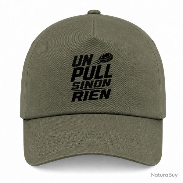 Casquette Ball Trap - Un Pull sinon rien - Slogan - Kaki / Noir