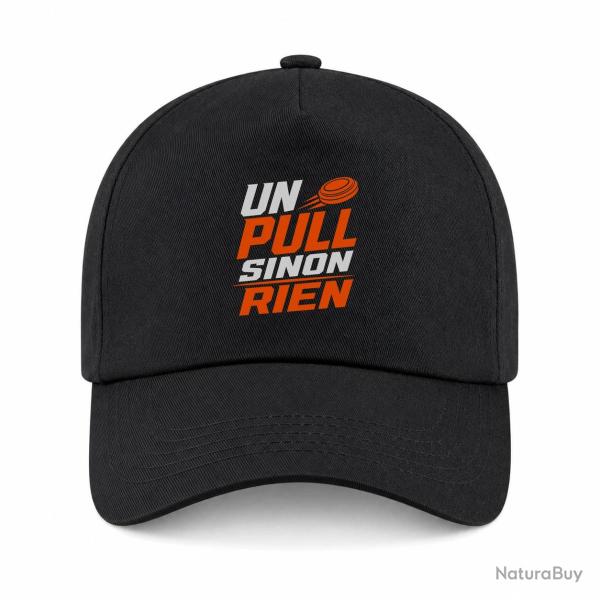 Casquette Ball Trap - Un Pull sinon rien - Slogan - Noir / Orange