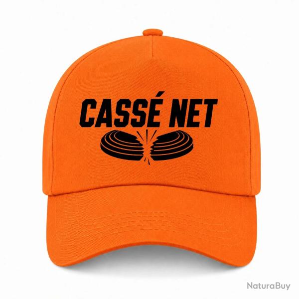 Casquette Ball Trap - Cass� net - Double plateau - Orange