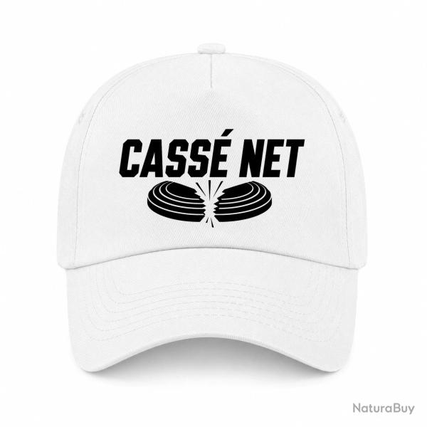 Casquette Ball Trap - Cass� net - Double plateau - Blanc