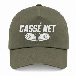 Casquette Ball Trap - Cass&eacute; net - Double plateau - Kaki / Blanc