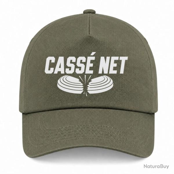 Casquette Ball Trap - Cass� net - Double plateau - Kaki / Blanc