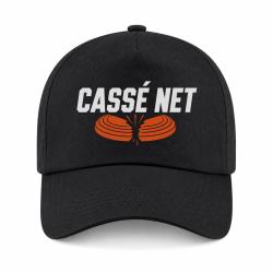 Casquette Ball Trap - Cass&eacute; net - Double plateau - Noir / Orange