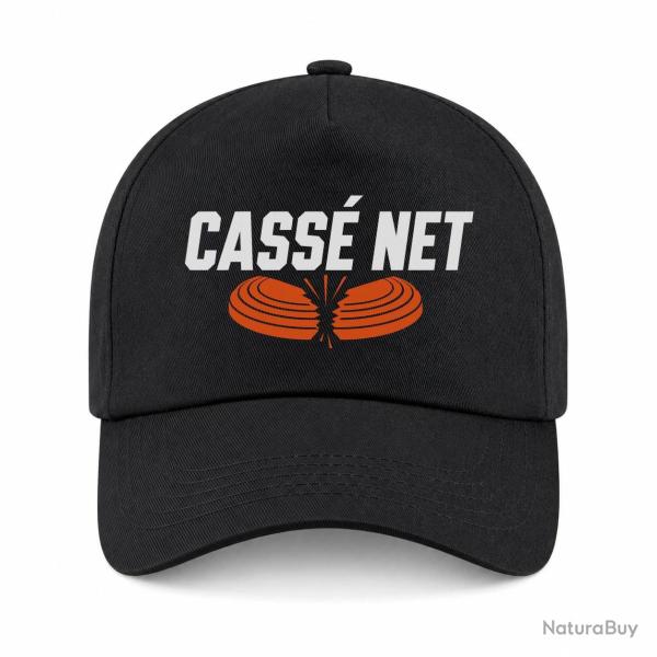 Casquette Ball Trap - Cass� net - Double plateau - Noir / Orange