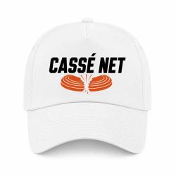 Casquette Ball Trap - Cass&eacute; net - Double plateau - Blanc / Orange