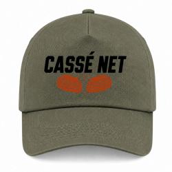 Casquette Ball Trap - Cass&eacute; net - Double plateau - Kaki / Noir et orange
