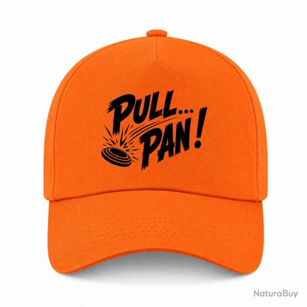 Casquette Ball Trap - Pull Pan - Impact du plateau - Orange